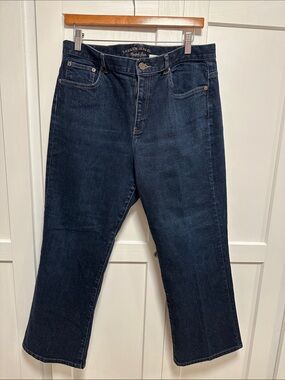 Lauren Jeans by Ralph Lauren Classic Bootcut Dark Indigo Jeans 14 Petite  NWOT
